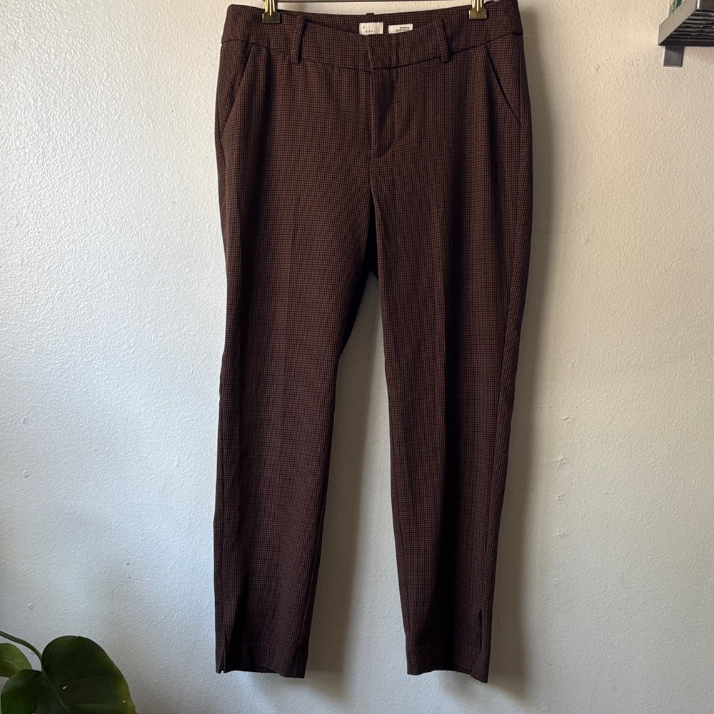 A New Day Brown Houndstooth Trousers - Size 6
